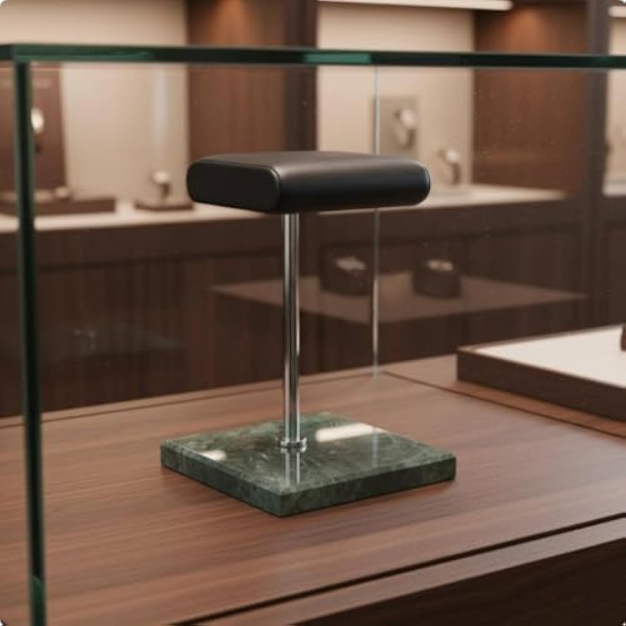 Luxury Green Marble Base Watch Stand for Dressing Table